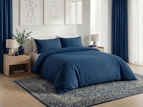 Bavlnené obliečky CALMORA tmavomodré Rozmer obliečky: 2 ks 70 x 90 cm | 160 x 220 cm