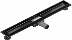 Mexen Flat nerezový sprchový žľab 70 cm - telo žľabu bez krytu, čierna, 1715070