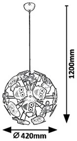 Rabalux 6390 - Detský luster na lanku BIRDY 3xE14/40W/230V