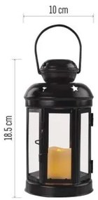 Guľatá LED lampáš Kulty s časovačom 18,5 cm teplá biela