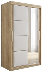 Skriňa Tapi 120 Dub Sonoma/Biela ekokoža