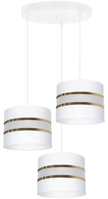 Luster na lanku CORAL 3xE27/60W/230V biela