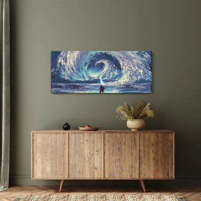 Obraz - Ilustrácia chlapca s kopijou (120x50 cm)
