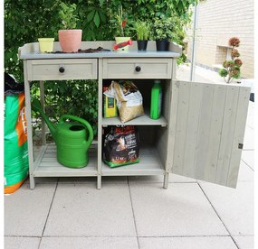 HABAU Záhradný stôl na presádzanie rastlín, 98 x 48 x 95 cm, sivý  (100343143)