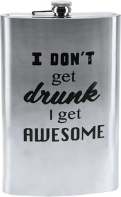 HOME ELEMENTS Maxi ploskačka 1,8 l, I don't get drunk I get awesome