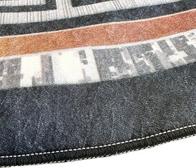 BE Koberec Porte 2228 BLACK GOLD – čierny okrúhly Rozmer: 80 cm