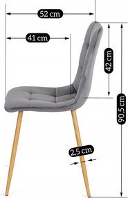 PROXIMA.store - Čalúnená jedálenská stolička FREDY FARBA: čierna, FARBA NÔH: chróm