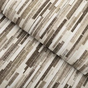 Biante Dekoračný behúň na stôl Leona LN-176 Hnedo-béžové pásiky 45x160 cm