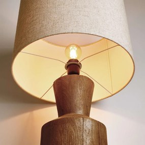 Butlers FROMAQUE Stolná lampa s podstavcom z mangového dreva 82,5 cm