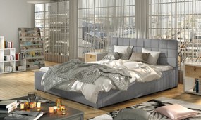 Moderná posteľ Ground 200x200cm, šedá