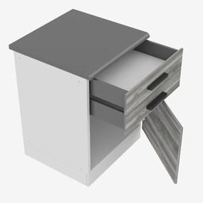 Kuchynská skrinka Belini Premium Full Version spodná so zásuvkami 60 cm šedý antracit Glamour Wood s pracovnou doskou