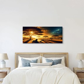 Obraz - Oddychujúce levy (120x50 cm)