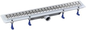 Polysan Polysan, KLAVER sprchový kanálik s nerezovým roštom, superflow, DN50, 910x122x65 mm, 73741