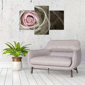 Obraz - Abstraktné ruže svetlo ružová (90x60 cm)