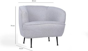 Sivé kreslo Piccoli – Artie