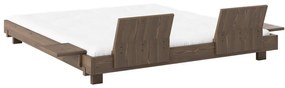 Hnedá dvojlôžková posteľ z borovicového dreva s roštom 180x200 cm Social – Karup Design