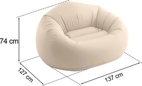 Fotel dmuchany pufa dmuchana puf materac do siedzenia 137x127x74cm Intex 66505