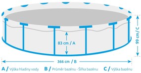 Marimex | Bazén Marimex Florida 3,66x0,99 m so zabudovaným skimmerom - motív TEAK | 10340285