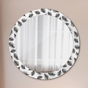 Okrúhle ozdobné zrkadlo Perie fi 80 cm