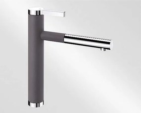Blanco Linee - S drezová batéria s vyťahovacou sprškou šedá skala / chróm 518804
