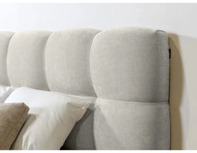 Svetlosivá čalúnená dvojlôžková posteľ s roštom 180x200 cm Kumo – Bobochic Paris