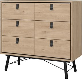 Komoda Rainy 102 cm so zásuvkami orechovec Jacson