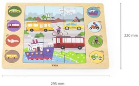 Puzzle súprava Viga 44742 - dopravné prostriedky