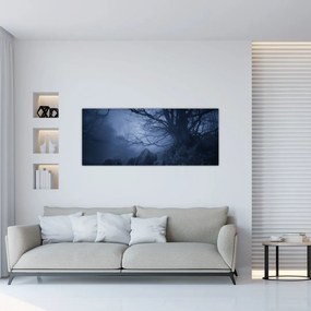 Obraz temného lesa (120x50 cm)