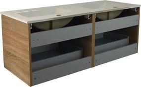 Comodo Kúpeľňová skrinka s keramickým umývadlom Vermont S 120 - sonoma