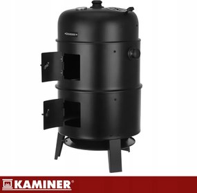 Záhradný gril na drevené uhlie s udiarňou 3 v 1