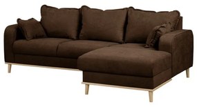 Tmavohnedá rohová pohovka (pravý roh) Beata - Ropez