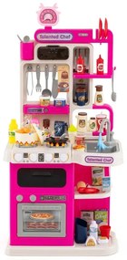 Detská kuchynka s 95 doplnkami Kuchynka na hranie Kuchynka pre bábiky Kuchynka na hranie pre deti od 3 rokov Ružová