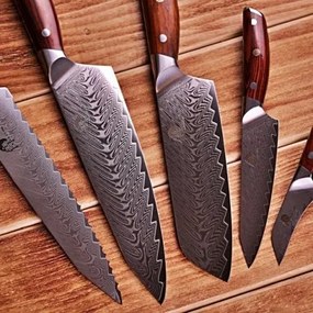 DELLINGER Rose-Wood Damascus nůž Paring 3" (70mm)