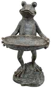 Napájadlo pre vtáky Frog, 42x22 cm, magnézium, sivá