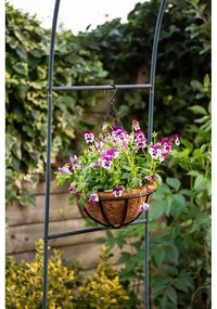 Závesný kovový kôš Esschert Design Flower, ⌀ 25,2 cm