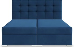 Manželská posteľ ELDA Velvet 180×200 cm tmavomodrá