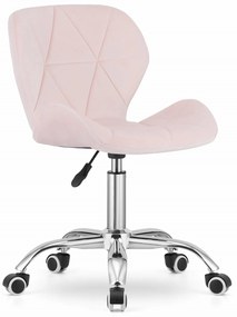 Dekorstudio Zamatová otočná stolička AVOLA - ružová