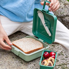 monbento Desiatový box Monbento Snacky Green Forest 850 ml