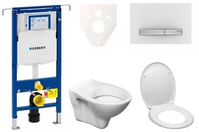 Cenovo zvýhodnený závesný WC set Geberit do ľahkých stien / predstenová montáž + WC Ceramia S-Line Pro 111.355.00.5ND8