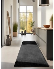Čierny jutový behúň 80x200 cm Bouclé – Hanse Home