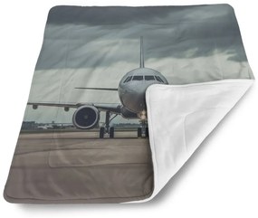 Sablio Deka pre bábätko Lietadlo na pristávacej dráhe - 90x120 cm