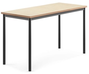 Stôl SONITUS, 1400x600x760 mm, linoleum - béžová, antracit