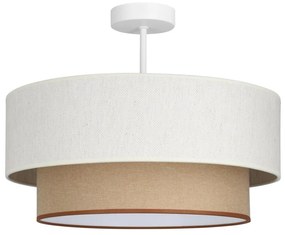 Prisadený luster NATIA 1xE27/60W/230V biela/hnedá