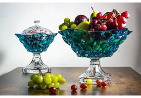 KRIŠTÁĽOVÁ MISKA BOHEMIA SAMBA AQUAMARINE 305MM