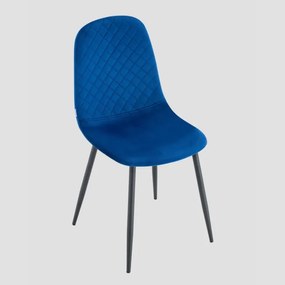 Jedálenská stolička NOIR zamatová modrá 743856