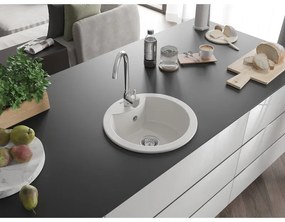 Mexen Diego - drez granitový 48,8x48,8cm, 1-komorový, biela, 6512481000-20