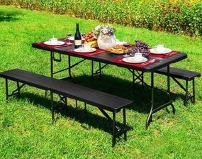 Bestent Cateringová súprava stôl + 2 lavičky 180cm Wooden Brown