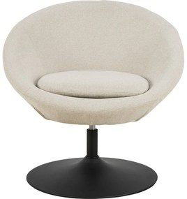 Béžové otočné ženilkové kreslo Center – Actona