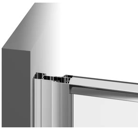 Ravak 37677U00Z1 - trojdielny štvrťkruhový sprchový kút PIVOT 90x90 cm satin