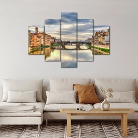 Obraz - Most cez rieku (150x105 cm)